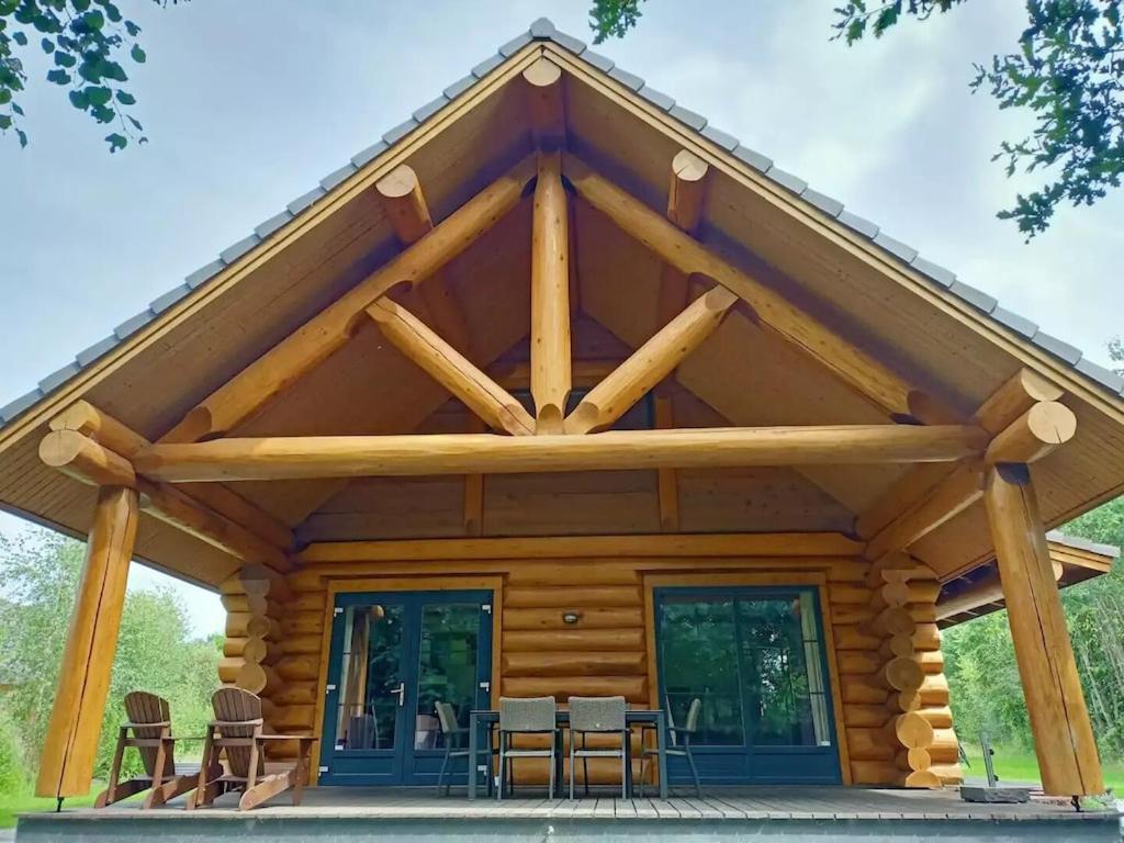 Unieke Houten Villa Met Sauna In Twente - 5P Den Ham Exterior foto